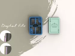 King Card Polymer Clay Cutter | Digital STL File | 3 Sizes | 2 Cutter Versions
