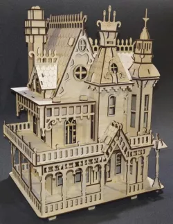 Laser Cut Fantasy Villa Fantasy Villa Vector plan for CNC  CDR SVG