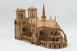 Laser Cut Notre Dame Cathedral 3D Puzzle PDF File