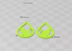 Little cute cat or kitten earrings