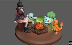 MARNIE CAMPFIRE MOOD LIGHT FOR 3D PRINT POKEMON TRAINER 3D print model