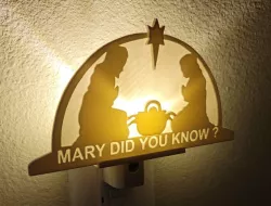 Mary Did You Know Manger Scene Nightlight