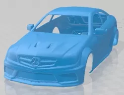 Mercedes Benz C63 AMG Black Series 2012 Printable Body Car
