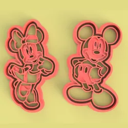 mickey mouse and minnie cookie cutters / minnie and mickeys cookie cutters