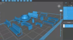 Model diorama realistic bench pack