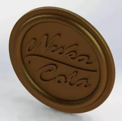 Nuka-Cola Coin Fallout 4 props ready for 3d printing