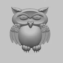 Owl relief 3D STL file.
