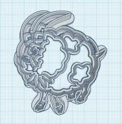 Pokemon: Dubwool Cookie Cutter