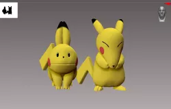 Pokemon - Pikachu mimicking (Cyndaquil & Mudkip)
