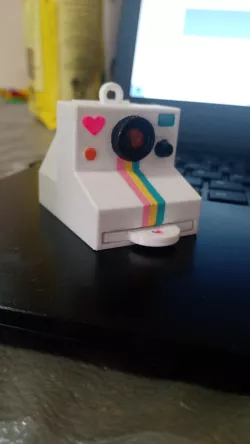 Polaroid camera keychain