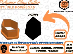 Polymer Clay Stud Cutter Gem | 5 Sizes | Digital STL File | 3D Printing