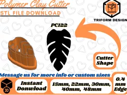 Polymer Clay Stud Cutter Palm Leaf | 5 Sizes | Digital STL File | 3D Printing