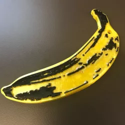 Pop Art style Banana Keychain
