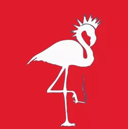 "Punk Flamingo"  - Pink Flamingo  Stencil and Cutout