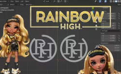 Rainbow High Marisa Golding Earrings