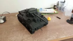 RC Light tank Mk. VII Tetrarch 1/20 scale model base split for small printbed