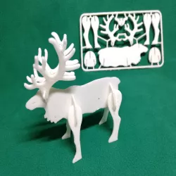 Reindeer christmas card kit 3d print