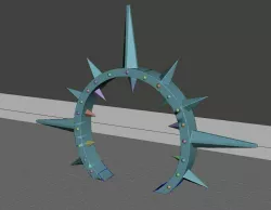 Remixed spikey halo with rivets