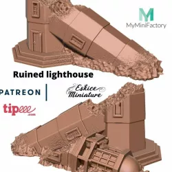 Ruined lighthouse - 28mm for wargame