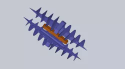 Screw to join two polystyrene sheets.