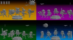 SERVOCORE ALL FACTIONS - ASSISTANT DROID SQUAD -MONOPOSE- 28mm