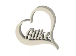 Silke heart name display
