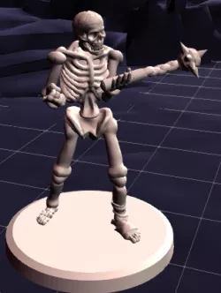 skeleton with flail