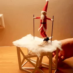 Skiing Santa