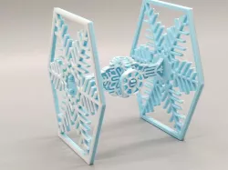 Snowflake TIE Fighter Kit Card Ornament