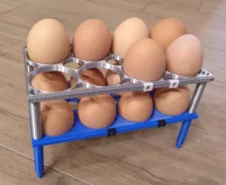 Stackable egg holder / egg box with date indicator