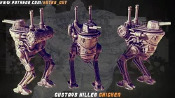 Steampunk Killer Walker Mech 100mm and 150 mm 3D Printable