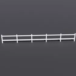 STRAIGHT PICKET FENCE FOR DIORAMA SCALE 1/87