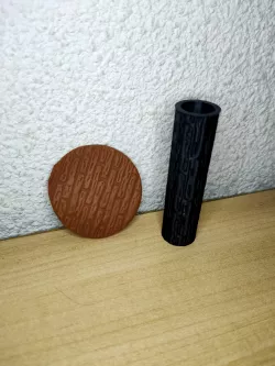 Texture roller for wood effect polymer clay