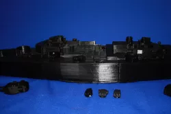 The sunk german battleship Bismarck 3D print model