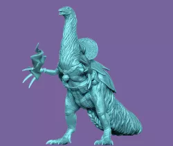 Therizinosaurus Sorcerer - Presupported D&D Dinosaur Hero