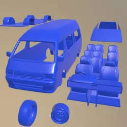 TOYOTA HIACE COMMUTER 1992 PRINTABLE VAN IN SEPARATE PARTS