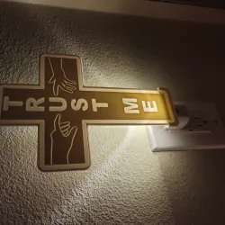 Trust Me Cross Nightlight, 8 inches tall