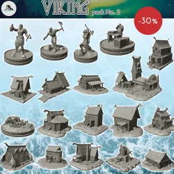Viking architecture and figures pack N°2 - Alkemy Asgard Lord of the Rings War of the Rose Warcrow Saga