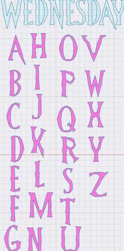 Wednesday (TV Series 2022 ) ALPHABET