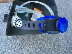 Welding helmet - fastening
