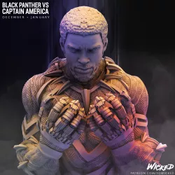 Wicked Marvel Captain America + Black Panther Busts: STLs ready for printing