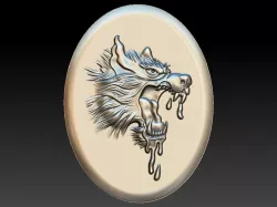 Wolf 3D STL Model for CNC Router 3D print model