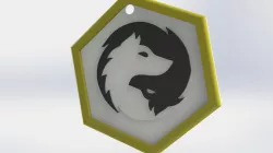 Wolf keychain