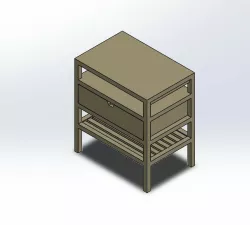 1.6 SCALE IKEA LONG NORDKISA STYLE BEDSIDE TABLE FOR BARBIE DOLL (DOLL HOUSE)