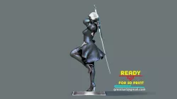 2b - Nier Automata Fanart Statue 3D print 3D print model