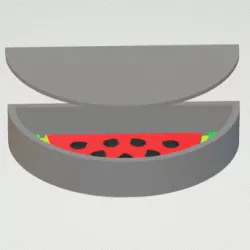 2pc Watermelon Bath Bomb Press Mold