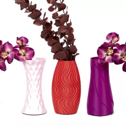 3-Set Vases - Flower Vases (Models: Origami, Breeze, Tulip)