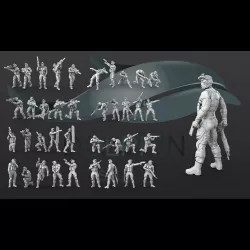38 Sci-fi soldier figure set