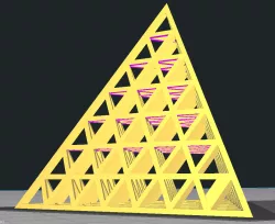 3D Triangle Pyramid Structure