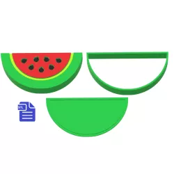 3pc Watermelon Bath Bomb Mold